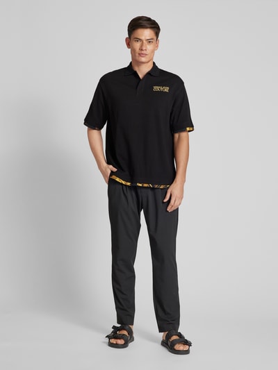 Versace Jeans Couture Poloshirt mit Label-Print Black 1