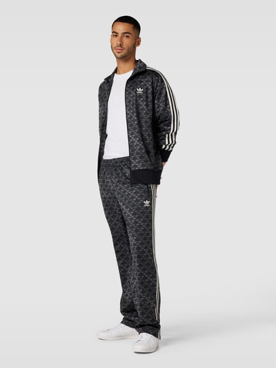 adidas Originals Sweatjack met all-over labelmotief Zwart - 1