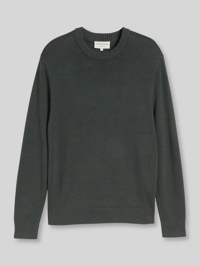 Tom Tailor Regular Fit Pullover aus reiner Baumwolle Oliv 2