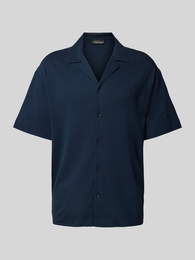 Emporio Armani Freizeithemd mit Label-Stitching Dunkelblau 2