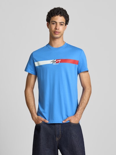 Tommy Jeans Regular Fit T-Shirt aus reiner Baumwolle Metallic Blue 4