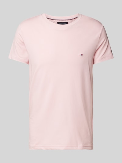 Tommy Hilfiger Slim fit T-shirt met ronde hals Felroze - 1