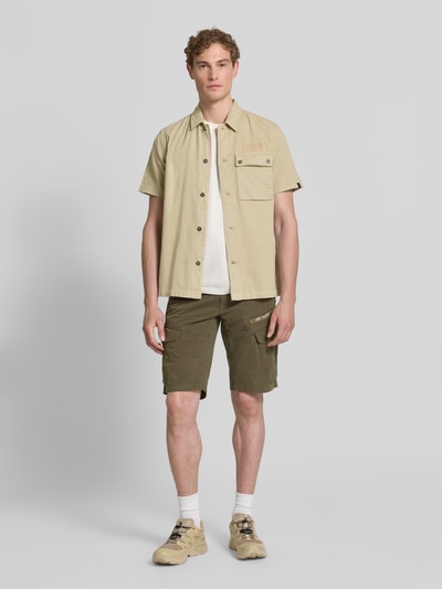 PME Legend regular fit vrijetijds-overhemd met kentkraag en borstzak Zand - 1