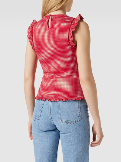 Guess Blousetop met merkapplicatie Rood - 5