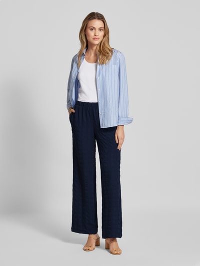 Vero Moda Loose Fit Stoffhose mit Strukturmuster Modell 'NOELLA' Marine 1