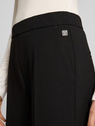 MAC Broek met persplooien, model 'CHIARA' Zwart - 3