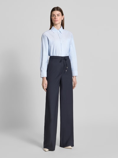 Weekend Max Mara Bluzka koszulowa o kroju regular fit z czystej bawełny model ‘NUORO’ Jasnoniebieski 1