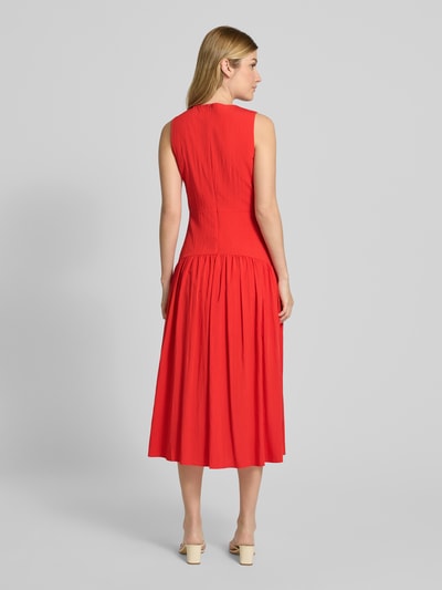 Mango Midikleid mit Rundhalsausschnitt Modell 'GILDA' Rot 5