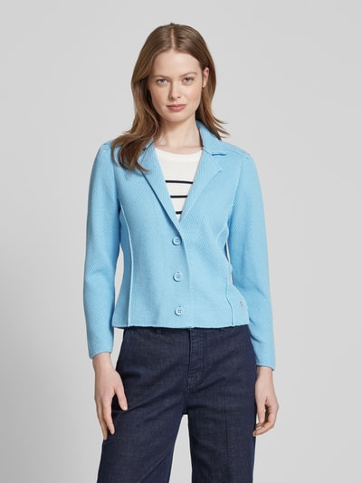 monari Blazer met structuurmotief Lichtblauw - 4