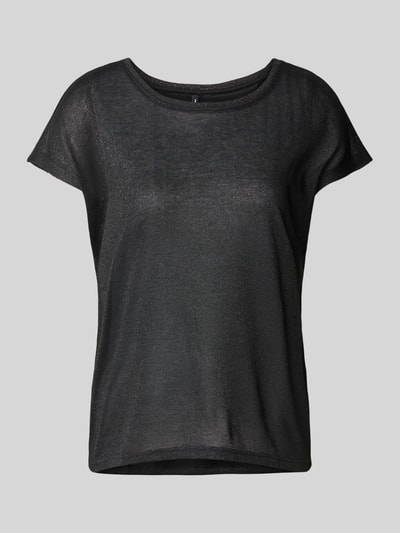 Vero Moda Loose fit top van viscosemix met effectgaren, model 'SARAH AVA' Zwart - 2