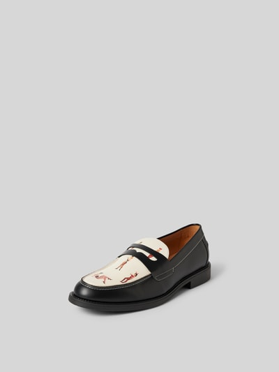 Duke & Dexter Loafer mit Allover-Muster Black 2