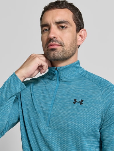Under Armour Funktionsshirt mit Logo und Reißverschluss Petrol 3