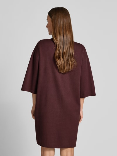 OPUS Knielange gebreide jurk met 1/2-mouwen, model 'Wanalo' Bordeaux - 5