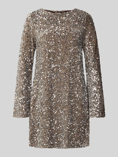 PIECES Eng anliegendes Cocktailkleid mit Paillettenbesatz Modell 'KAM' Anthrazit 2