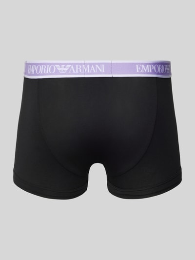 Emporio Armani Trunks mit elastischem Label-Bund im 3er-Pack Black 3