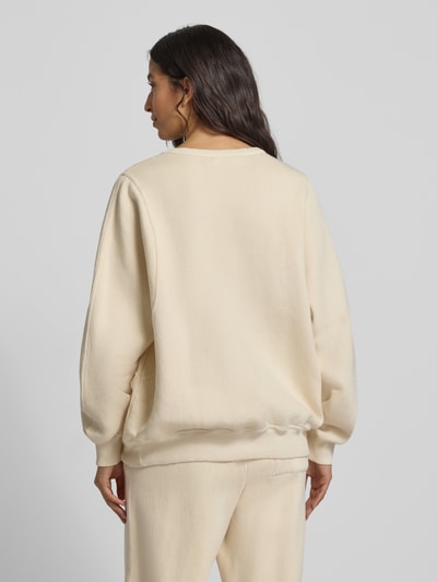 American Vintage Sweatshirt met ribboorden, model 'FIKY' Offwhite - 5