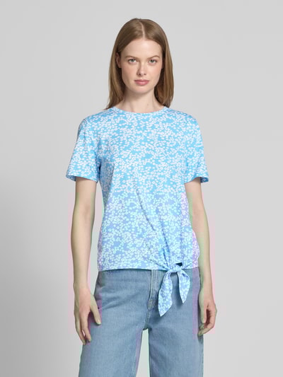 Tom Tailor Denim T-shirt o kroju regular fit z wiązanym detalem Jasnoniebieski 4