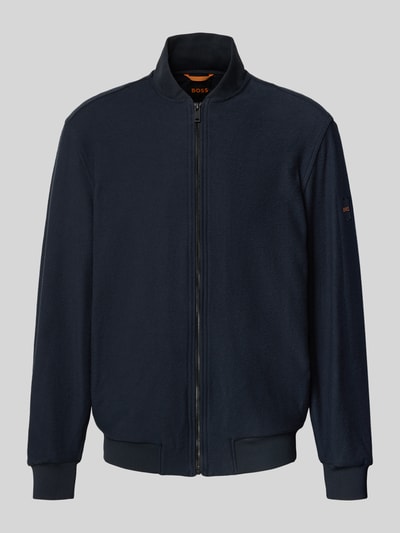 BOSS Orange Regular Fit Sweatjacke aus reiner Baumwolle Modell 'LISIMBA' Marine 2
