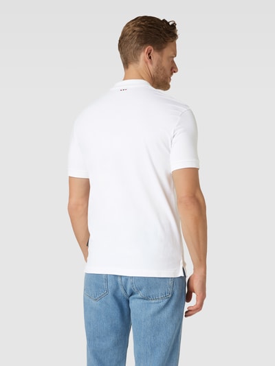 Napapijri Poloshirt mit Stitching Modell 'elbas' Offwhite 5