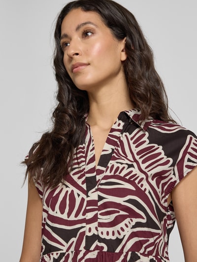 OPUS Midi-jurk met V-hals, model 'Werisa' Donkerblauw - 3