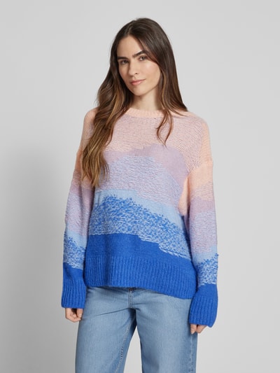 LOLLYS LAUNDRY Strickpullover mit Rundhalsausschnitt Modell 'Emmy' Hellblau 4