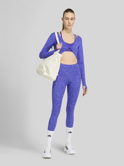 adidas Training legginsy o kroju slim fit z kieszenią na telefon komórkowy Fioletowy 5