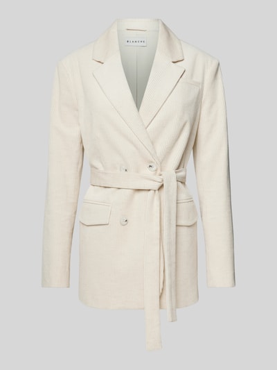 Blanche Blazer mit Bindegürtel Ecru 2