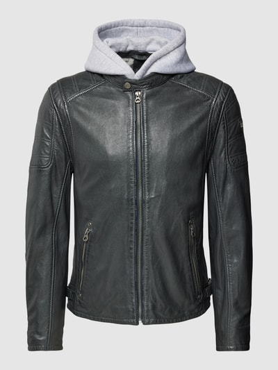 Gipsy Regular fit leren jack in bikerlook, model 'Rylo' Antraciet - 2