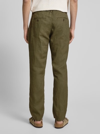 Gant Relaxed Fit Leinenhose mit Tunnelzug Oliv 5