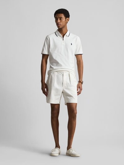 Polo Ralph Lauren Regular Fit Poloshirt aus Baumwoll-Mix mit Reißverschluss Weiss 1