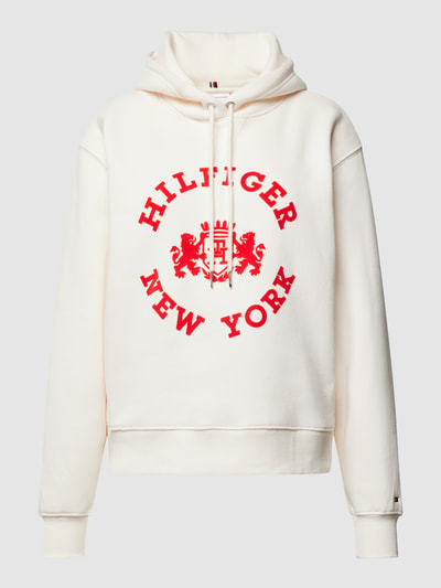 Tommy Hilfiger Hoodie met labelprint, model 'VARSITY' Ecru - 2