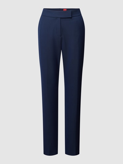 HUGO Stoffen broek met structuurmotief, model 'Hilesa' Marineblauw - 2