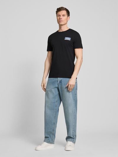 Tom Tailor Denim Regular fit T-shirt met groot labelopschrift  - 1