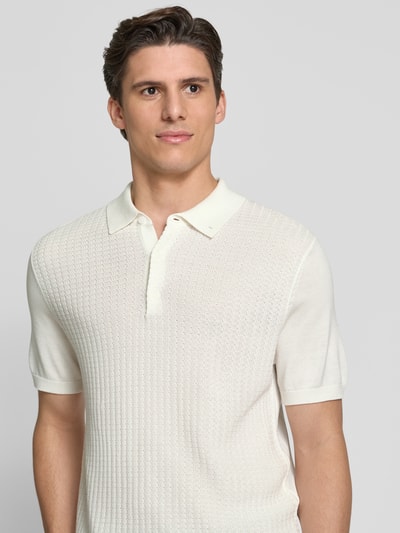 Strellson Poloshirt met korte knoopsluiting, model 'Adrian' Offwhite - 3