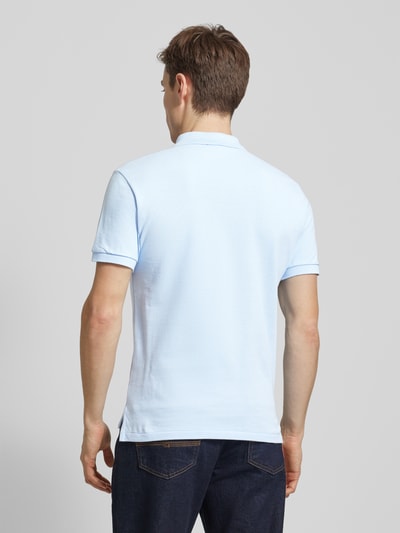 Polo Ralph Lauren Slim Fit Poloshirt mit Label-Stitching Hellblau 5