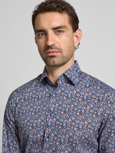 OLYMP Modern fit vrijetijdsoverhemd met kentkraag Marineblauw - 3