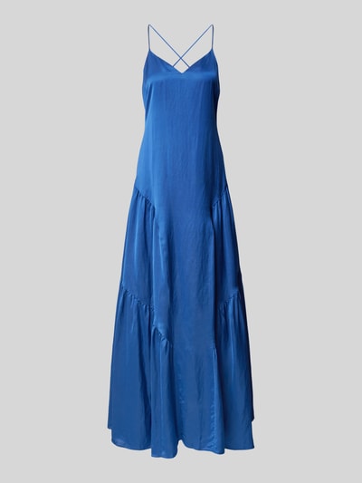 Lauren Ralph Lauren Tailliertes Abendkleid aus Viskose-Leinen-Mix Modell 'VITHYA' Blau 2
