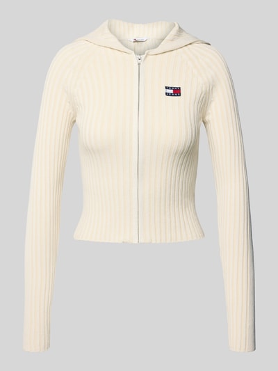 Tommy Jeans Slim fit gebreid jack met raglanmouwen Offwhite - 2