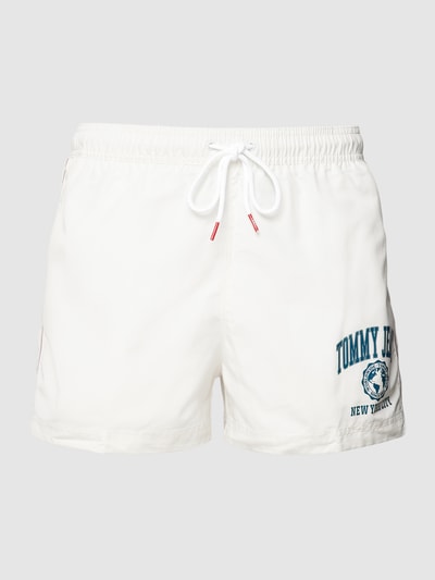 Tommy Hilfiger Badehose mit Label-Print Modell 'SHORT DRAWSTRING' Weiss 2