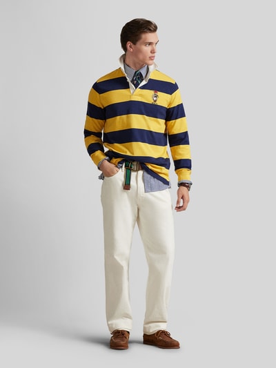 Polo Ralph Lauren Regular Fit Poloshirt aus reiner Baumwolle mit Polo Bear Stitching GELB 1