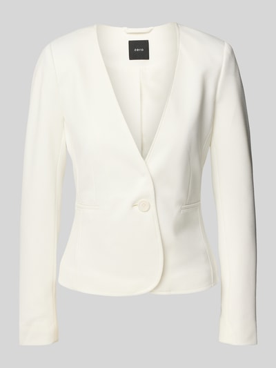 Zero Blazer met knoopsluiting en paspelzakken Ecru - 2