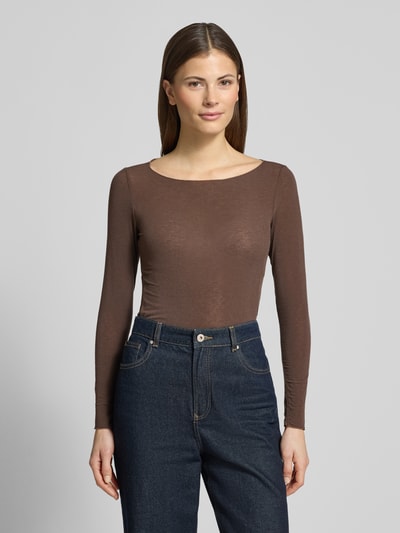 ZABAIONE Longsleeve aus Viskose-Mix mit Kaschmir-Anteil Dunkelbraun 4