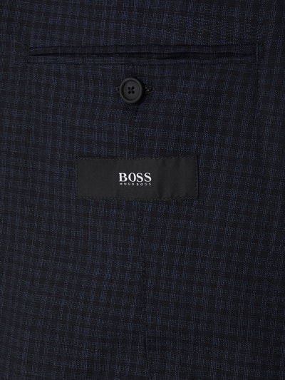 BOSS Slim Fit 2-Knopf-Sakko mit Karomuster Modell 'Hooper' Marine 2