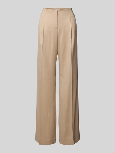 MORE Wide Leg Stoffhose mit Bügelfalten Beige 2