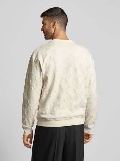 JOOP! Collection Sweatshirt mit gerippten Abschlüssen Offwhite 5