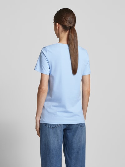 s.Oliver RED LABEL Regular Fit T-Shirt aus Baumwoll-Elasthan-Mix Hellblau 5