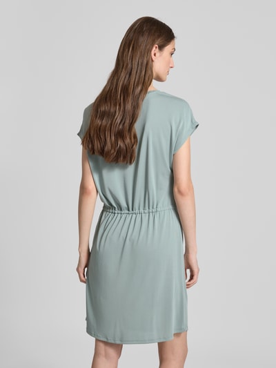 Only Getailleerde knielange jurk van viscosemix, model 'HANNAH' Rietgroen - 5