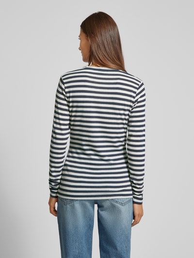 Windsor Longsleeve mit geripptem Rundhalsausschnitt Marine 5