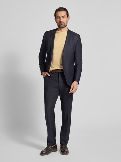 Christian Berg Men T-Shirt mit geripptem Rundhalsausschnitt Sand 1