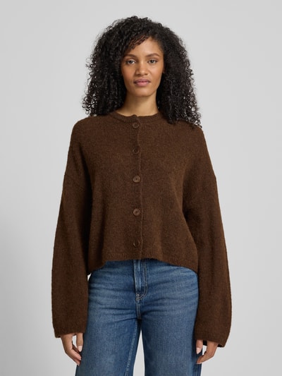 Drykorn Strickpullover aus Woll-Mix Modell 'MARWENI' Schoko 4